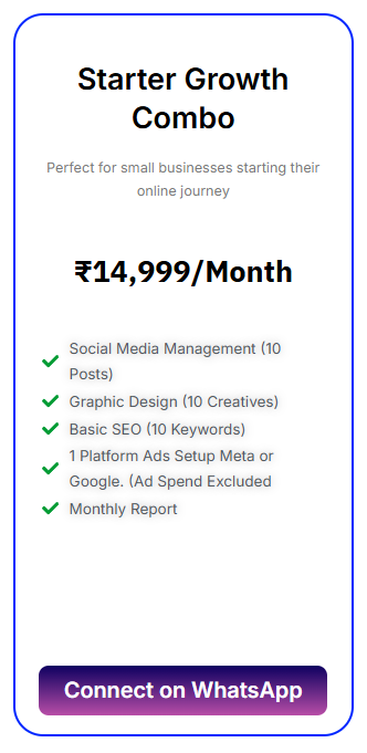 Digital Marketing Package - Starter Growth Combo